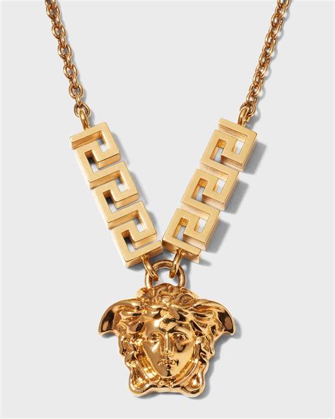 versace medusa pendant necklace silver gold|medusa pendant necklace black.